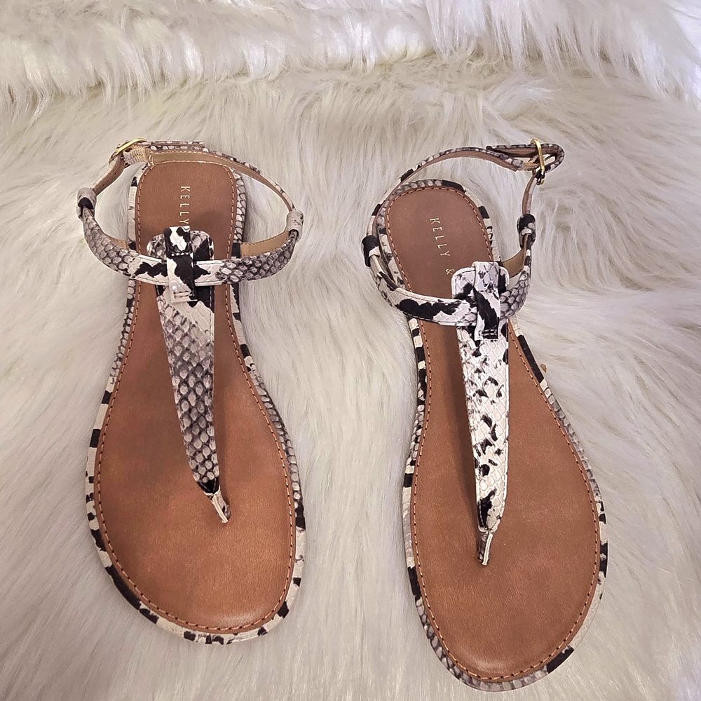 Kelly and Katie Stylish Snake Print Sandals. Never Worn